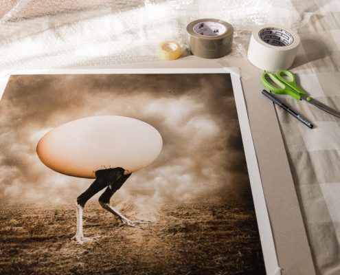 Preparing artwork for shipment
